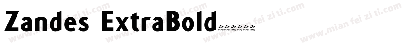 Zandes ExtraBold字体转换